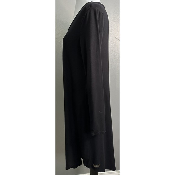 Matilda Jane Dress Black Long Sleeve Sheath A-line Casual Stretch MIDI Size M - Picture 2 of 6